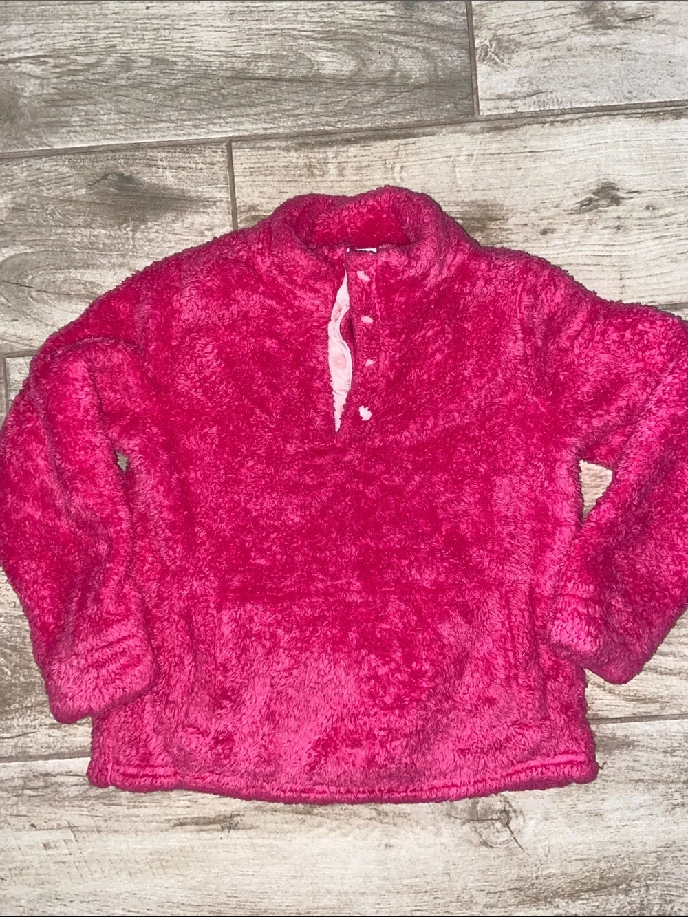 GAP Girls Bright Pink Plush Fleece and Tie Die Pullover Sweatshirt Blue Jeans 5T